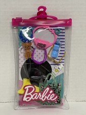 Barbie Fashion Accessory Pack GRC14 Black Hat Green Animal Print Bag Fanny Pack