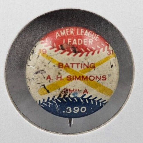 Vintage 1933 PR3-10 AH Simmons Batting American League Leaders Philadelphia - Bild 1 von 3