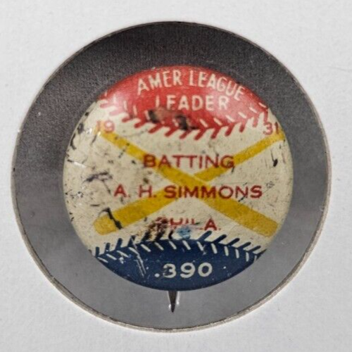 Vintage 1933 PR3-10 AH Simmons Batting American League Leaders Philadelphia - 第 1/3 張圖片