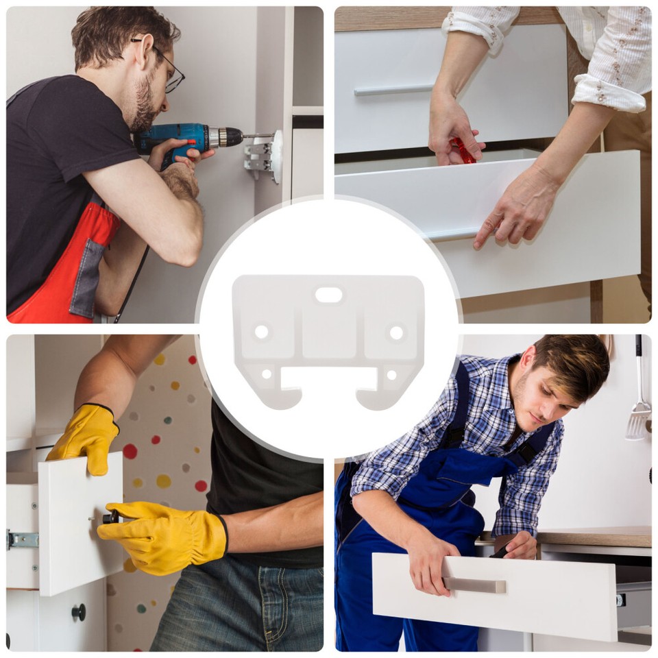 12pcs Drawer Track Guides Drawer Guide Brackets Drawer Slides