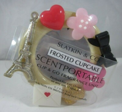 Bath & Body Works Scentportable Visor Clip Frosted Cupcake Paris Eiffel Tower