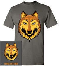 Wolf Head T-Shirt, Men Women Youth Kids Tank Long Personalized Custom Tee
