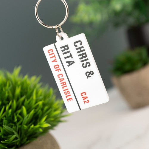 London Street Sign Keyring Custom Keychain Boyfriend Girlfriend Couple Gift - Picture 6 of 7