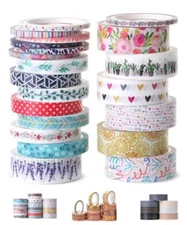 Washi Tapes Decorative Flowers Masking Tape Roll Lot Scrapbook Holiday Gift Wrap