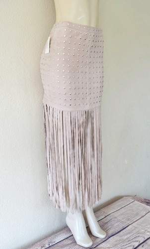 Marciano Da GUESS Donna S Aliana Frangia Pelle Gonna – Rosso / Sbiadito  Rosa / S | eBay
