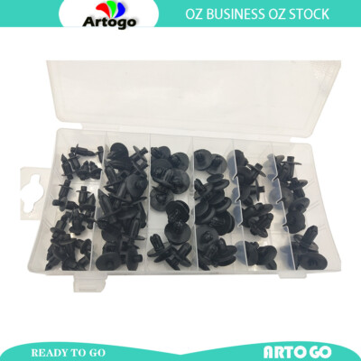 80-Piece Nylon Rivet Push Pin Kit – M6 M7 M8 – For Motorcycle ATV Fairings & Bodywork