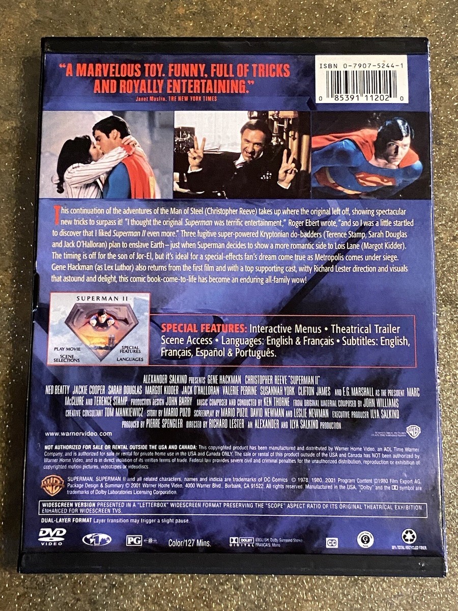 Superman 2 (Dvd) Gene Hackman Christopher Reeve 85391112020| eBay