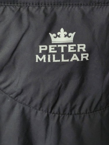 PETER MILLAR Size XL Mens 1/4 Zip Golf Wind Shirt Pull Over Navy Light Weight - Picture 6 of 7