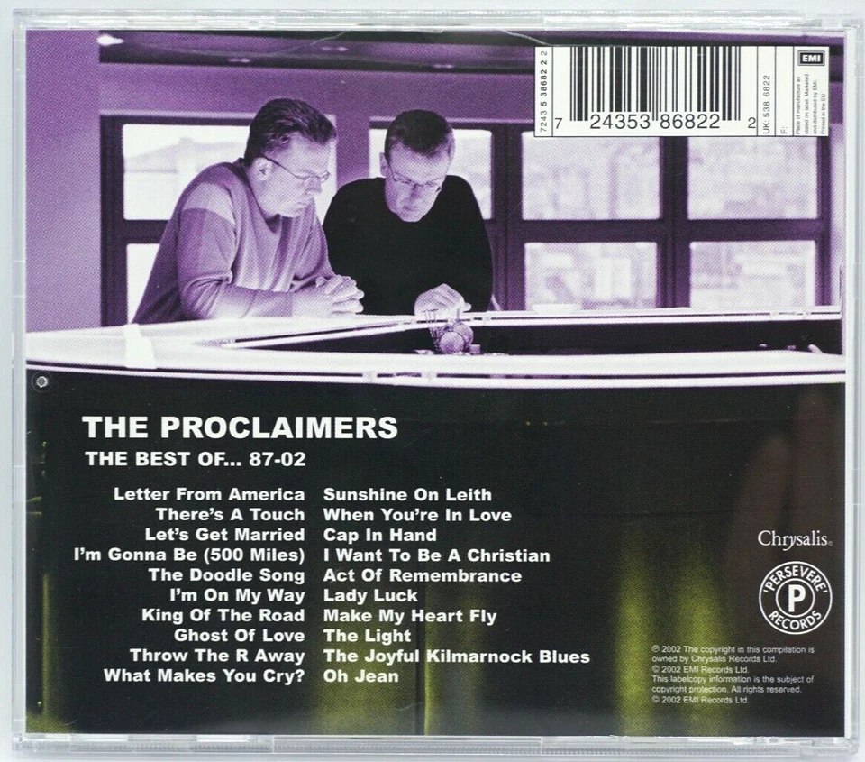 The Proclaimers : The Best Of ... 87- 02 CD Album - I'm Gonna Be (500 Miles) - Image 2 of 3