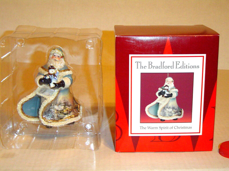 CHRISTMAS ORNAMENT Bradford Kinkade SANTA The Warm Spirit Christmas MINT in BOX