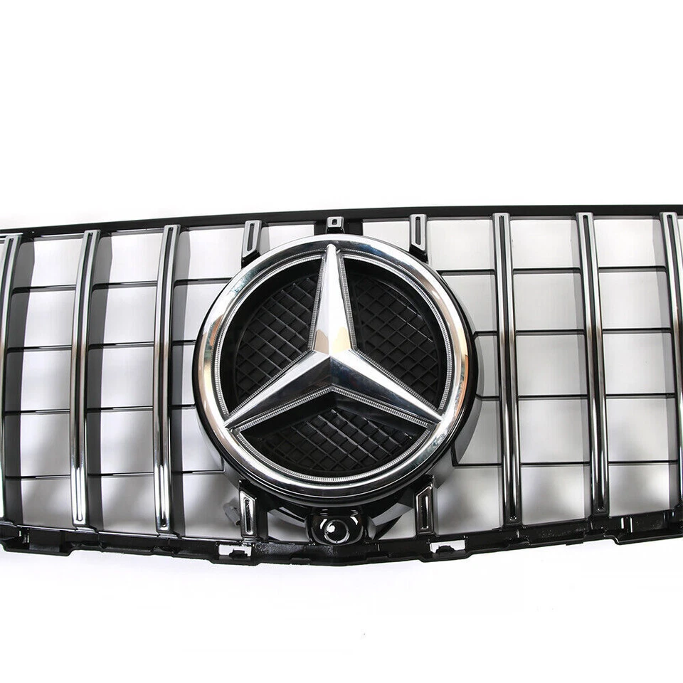 Front Grill W/LED Emblem For 2015-2019 Mercedes Benz X253 GLC300 GLC250 GLC43 Foto 4 de 4