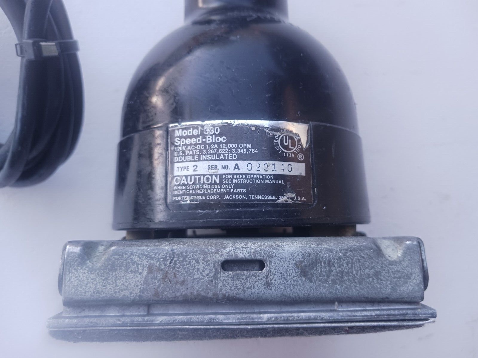 PorterCable Model 330 SpeedBloc 120V. Sander eBay