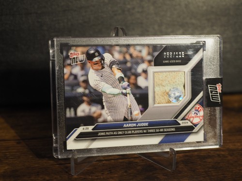 Aaron Judge Yankee Joins Babe Ruth 2024 Topps Now Game Used Base Relic 594A /125 - Picture 2 of 4