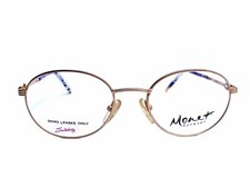 New VTG Monet Eyewear Oval Gold Metal Eyeglasses MT-66 GLD Marine 51 19 135
