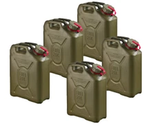 Lot 5 New Scepter Genuine 5 Gallon / 20 L Olive Drab Military Fuel Can MFC R