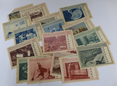 26 St alte Kalenderblätter Kalender Jan - Aug 1939 - Rundfunk Küche Bauer Ostern