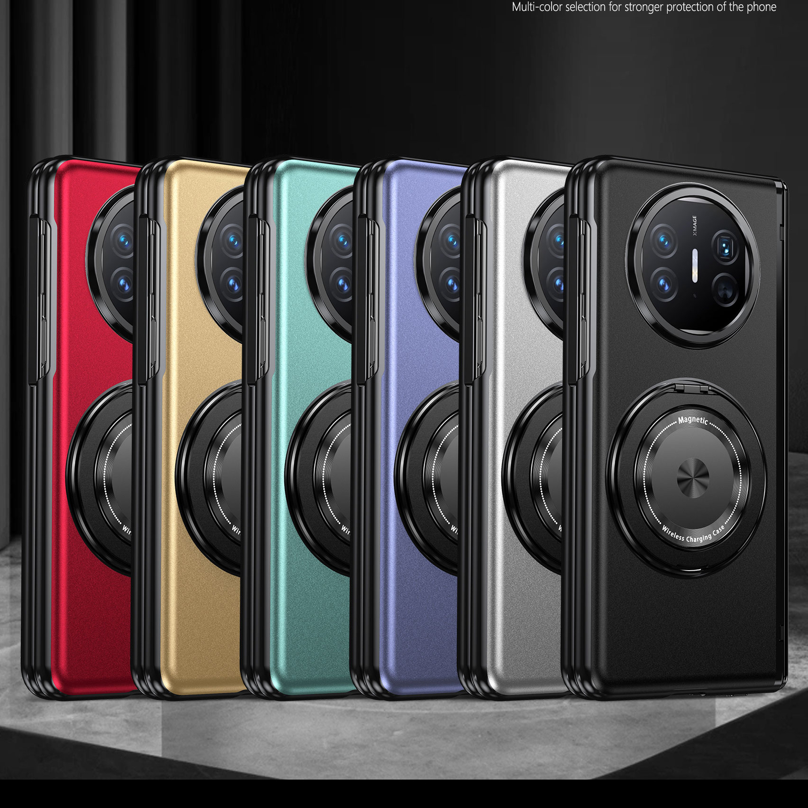 For Huawei Mate X5 Hybrid Armor Kickstand Case Cover Glass Screen Protector-image