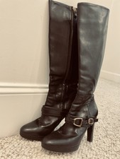 Ralph Lauren Boots Size 7 Black  Leather Purple Label