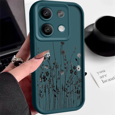 Blume Silikon Handyhülle Für Xiaomi 14T Pro 13T Poco X7 C65 Redmi Note 14 13 12