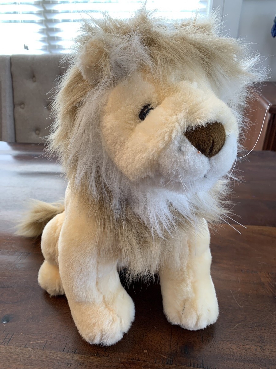 Vintage 1990's Cuddle Wit 14” Lion Plush! Soft Pastels Lion