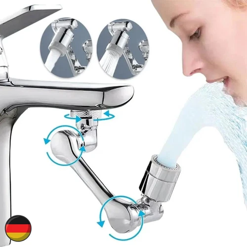 Drehbarer Wasserhahn Aufsatz 720° Schwenkbarer Verlängerung Sprühkopf Wasserhahn - Bild 1 von 12