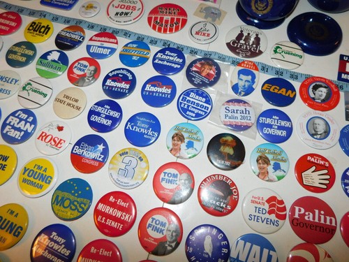 Anchorage Alaska Political Button Campaign Pins Politics Alaskan Mixed Lot 150 - Picture 14 of 23