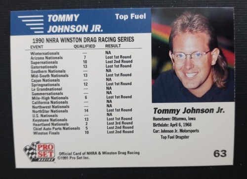 1991 Pro Set NHRA Drag Racing cards (Pick Your Card) - Picture 127 of 261