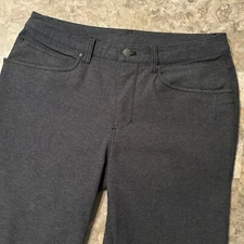 Lululemon Pants Mens 32x33 Grey ABC Slim Tech Canvas Stretch Golf Office M5983S