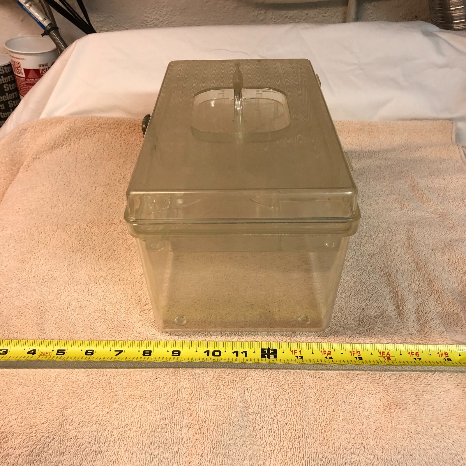 VINTAGE CLEAR WILSON WILHOLD PLASTIC SEWING BOX with TRAY USA eBay