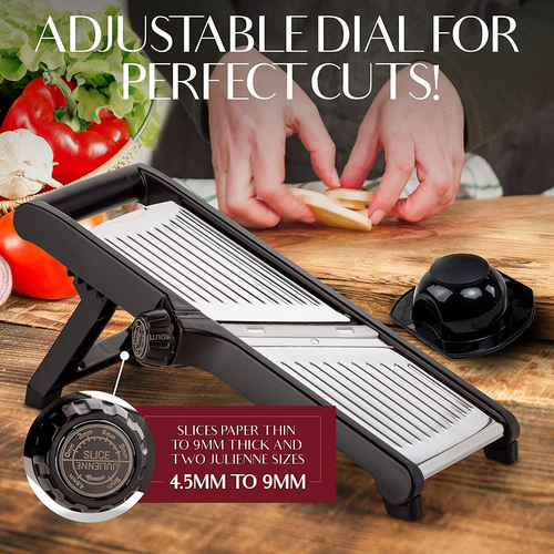 Mandoline Food Slicer Vegetable Cutter with Gloves Kitchen Potato Veggie Tool - Picture 3 of 12