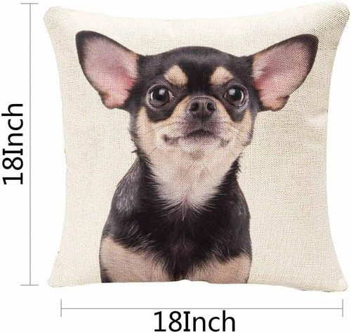 Throw Pillow Covers Chihuahua Dog Cushion Pillow Case Home Decor Pillowcase - Picture 6 of 7