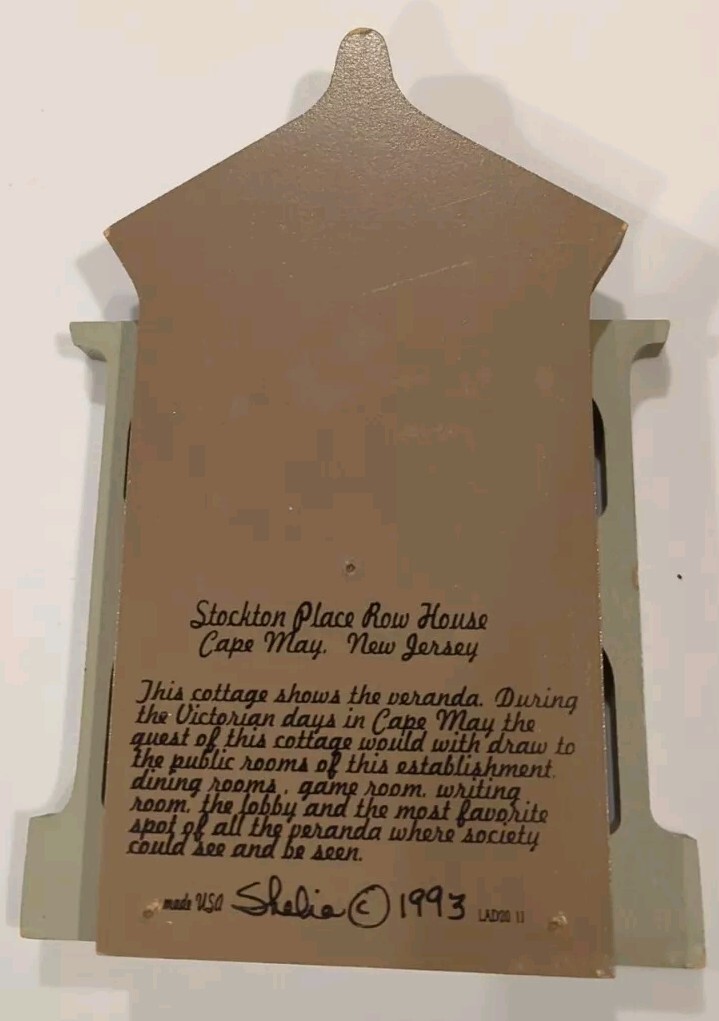 FILA Figurina Stockton Place Row Ho Cape May New Jersey 7 25"X4 75" 1993 vintage