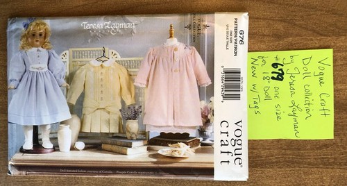 VOGUE Craft #679 Collection 18" Doll Dress Sewing Pattern ‘Teresa Layman’ UN-Cut - Picture 9 of 12