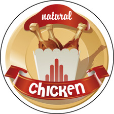 Natural Chicken | Laminated Vinyl Decal Sticker Label
