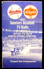 1971 WASHINGTON SENATORS SCHAEFER BEER POCKET SCHEDULE - LAST SEASON IN D.C.