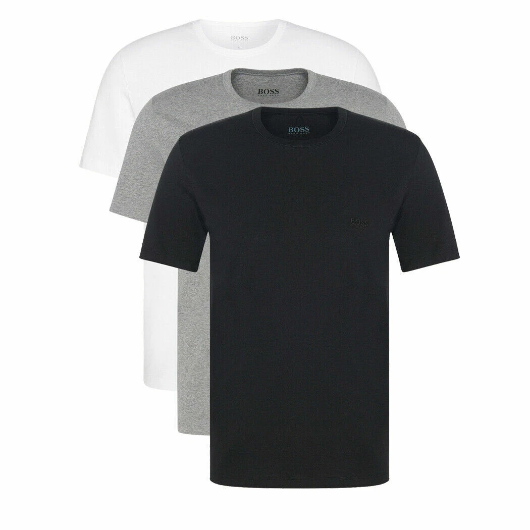 låne Støvet Ernest Shackleton Hugo Boss 3 pack Men T shirts 50325388 999 Black/Grey/White 100% cotton NEW  | eBay