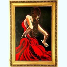 Original Oil Painting "Isabella" Dancer, Dance, Dancing, Vibrant Art 