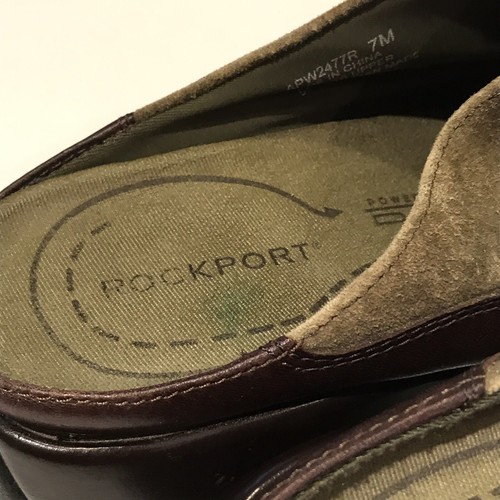 Rockport DMX Damen 7 M Leder Wildleder Pantoletten Pantoletten Schuhe Pantoletten braun olivgrün - Bild 9 von 12