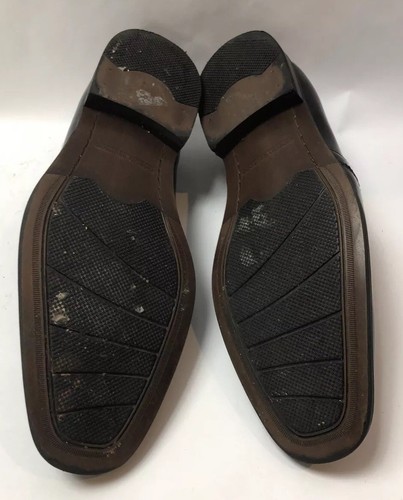 giorgio brutini Black High Gloss Shoes Size 10M A6 - Picture 9 of 9