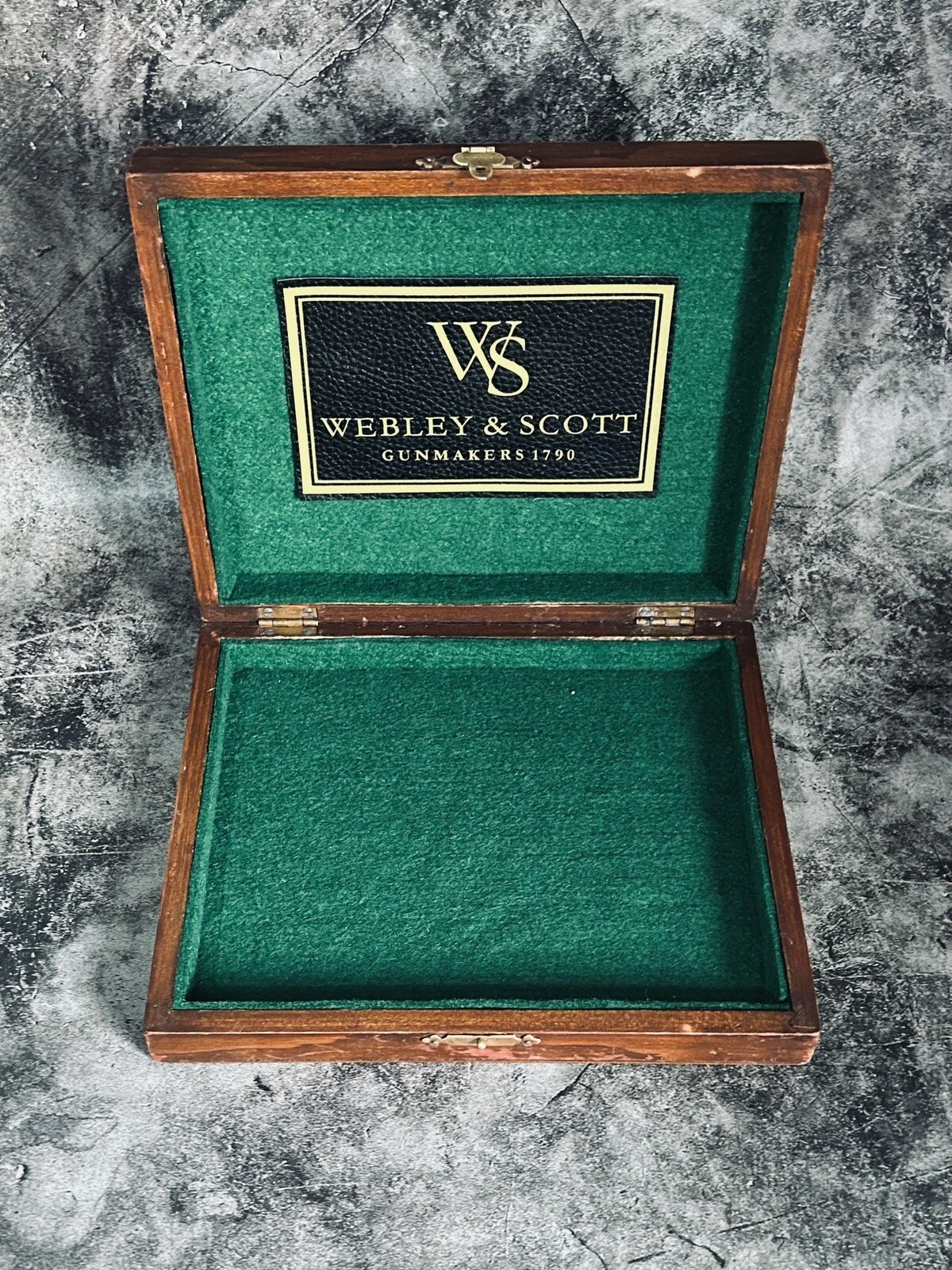 Antique Vintage Wooden Gun Display Case Air Pistol ley & Scott Wood