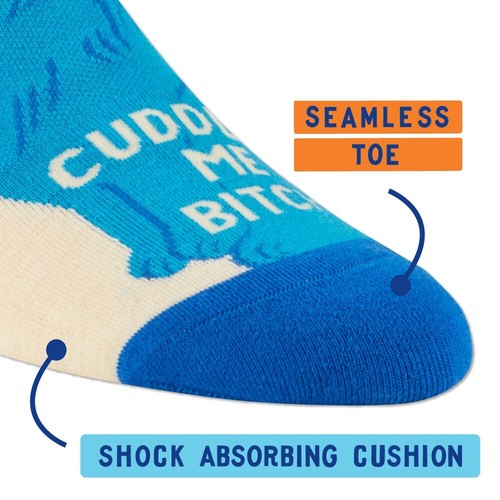 Blue Q Cuddle Me Sneaker Socks S/M Funny - Picture 5 of 8