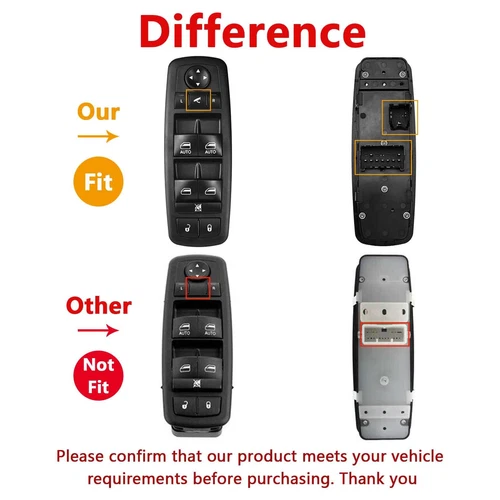 68110867AB Driver Power Window Door Switch for 2012-2020 Dodge Grand Caravan - Bild 4 von 8