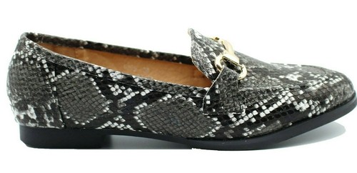 ballerine mocassino donna nero pitone pitonate tacco basso comode scarpe  chiuse | eBay