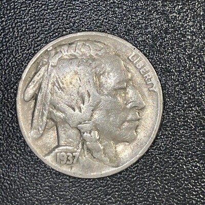 1937 P Buffalo Nickel Indian Head AS SHOWN Free Shipping /Lot B325