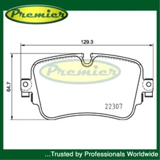 Premier Rear Brake Pads Set Fits Audi Q7 2015- A8 2015- + Other Models