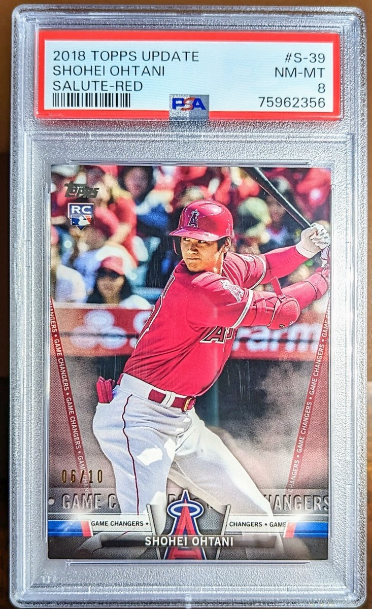 2018 Topps Update SHOHEI OHTANI RC /10 Red Salute PSA 8 Pop 1/1