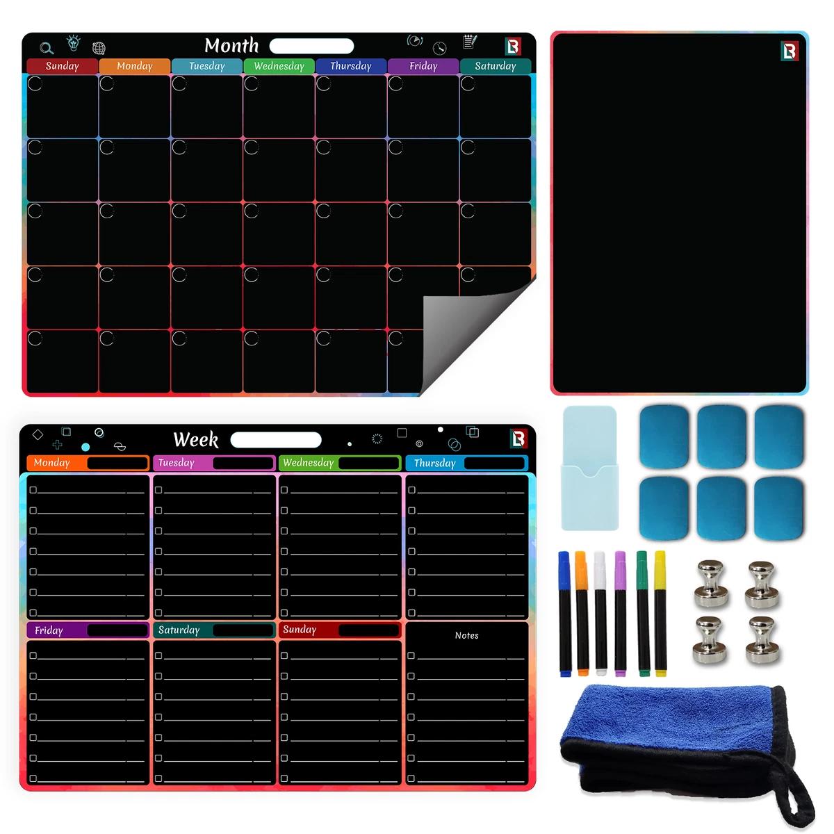 Magnetic Calendar for Fridge, Christmas Gifts for Women Men-Chalkboard  Calendar | eBay