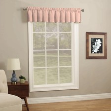 Home Solid Color Tailored Textured Window Valance, Blush, Size: 56" W x 14" L