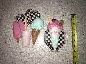Retro Kitchen Wall Decor Vntg Diner 3d Pink Ice Cream Cherry
