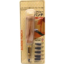 Screw Punch with 6 Punch Tip Sizes - Leather Hole Puncher
